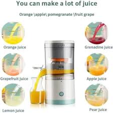 Portable Electric Citrus Juicer | USB Rechargeable Hands-Free Fruit Extractor | Wireless Automatic Squeezer for Oranges, Lemons & Limes